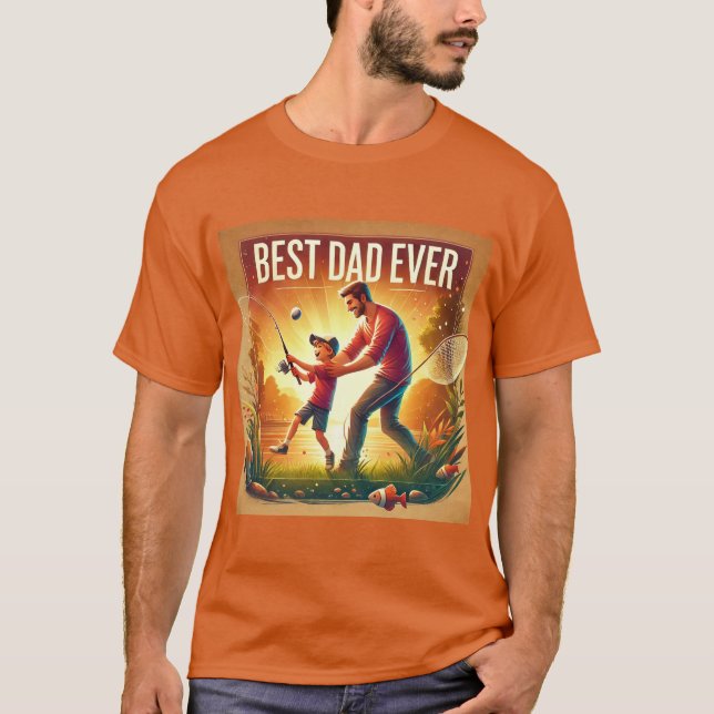 Best Dad Ever Fishing Adventure Tshirt (Front)