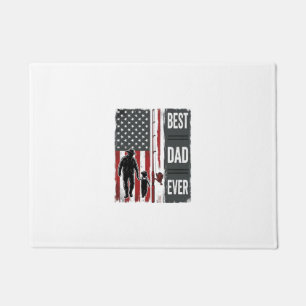 Best Dad Ever Fishing Flag Vintage Vector Design_1 Doormat