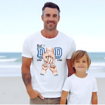 Best Dad Ever Fist Bump Shirt - 2 Kids Name