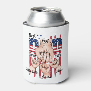 Best Dad Ever – Fist Bump USA Flag - 3 Kids Can Cooler