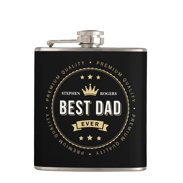 Best Dad Ever Flask (Front)