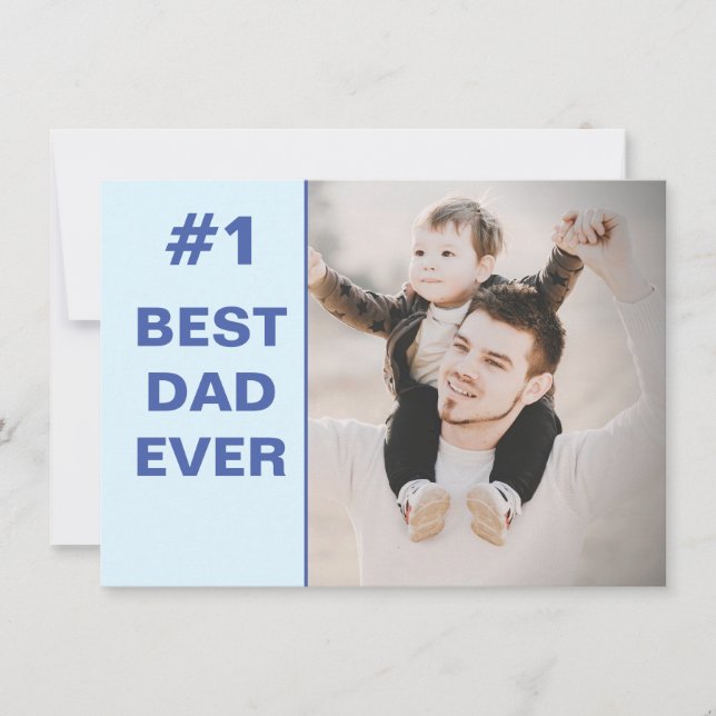 Best Dad Ever Flat Crad Note Card (Front)