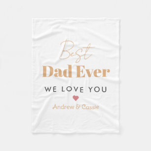 Best dad ever fleece blanket