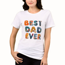 Best Dad Ever Floral Typography