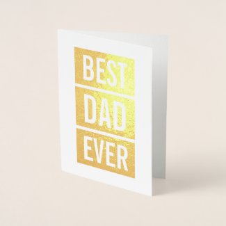 Best Dad Ever foil card