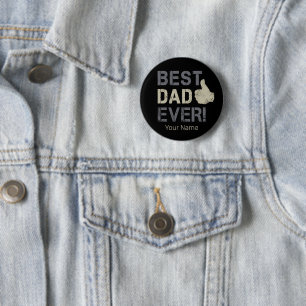Best Dad Ever for Father's Day Vintage Thumb Up Button