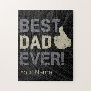 Best Dad Ever for Father's Day Vintage Thumb Up Jigsaw Puzzle