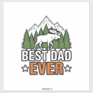 Best Dad Ever Forest Creature Vintage Dad Shirt De Sticker