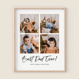 Best Dad Ever Four Photo Poster