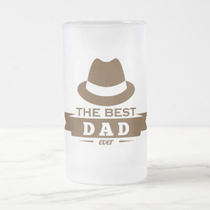 Best Dad Ever Frosted Glass Beer Mug