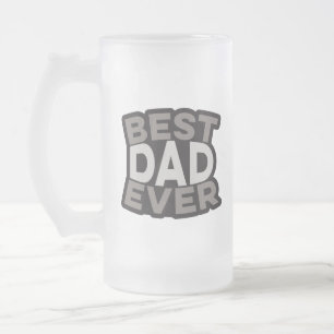 Best Dad Ever Frosted Glass Beer Mug