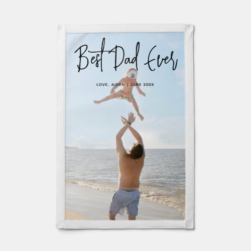 Best Dad Ever Full Photo Fathers Day Keepsake  Pennant
