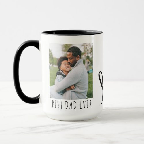 Best Dad Ever Full Photo Personalized Coffee Mug