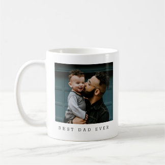 Best Dad Ever Full Photo Personalized Coffee Mug