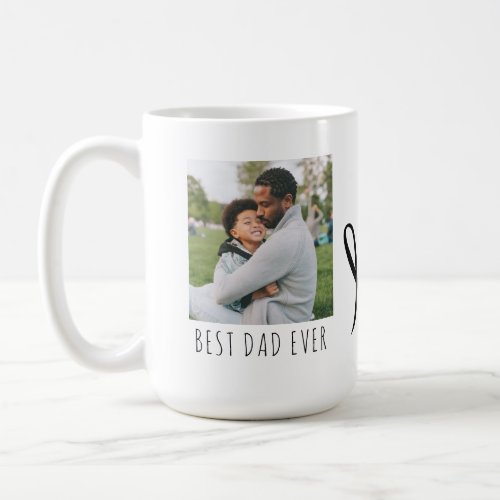 Best Dad Ever Full Photo Personalized Coffee Mug