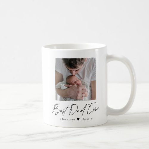 Best Dad Ever Full Photo Personalized Coffee Mug