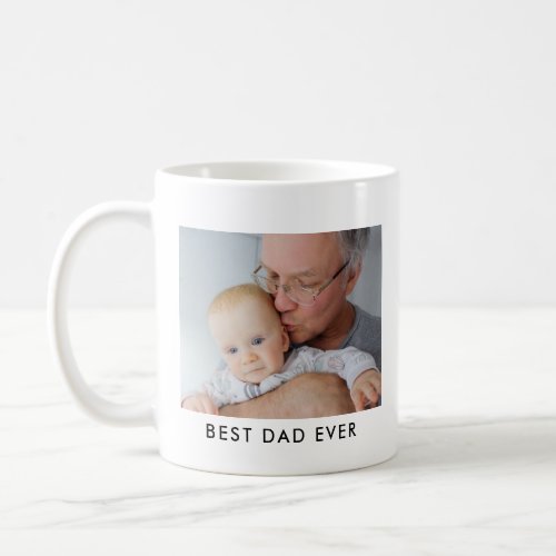 Best Dad Ever Full Photo Personalized Coffee Mug
