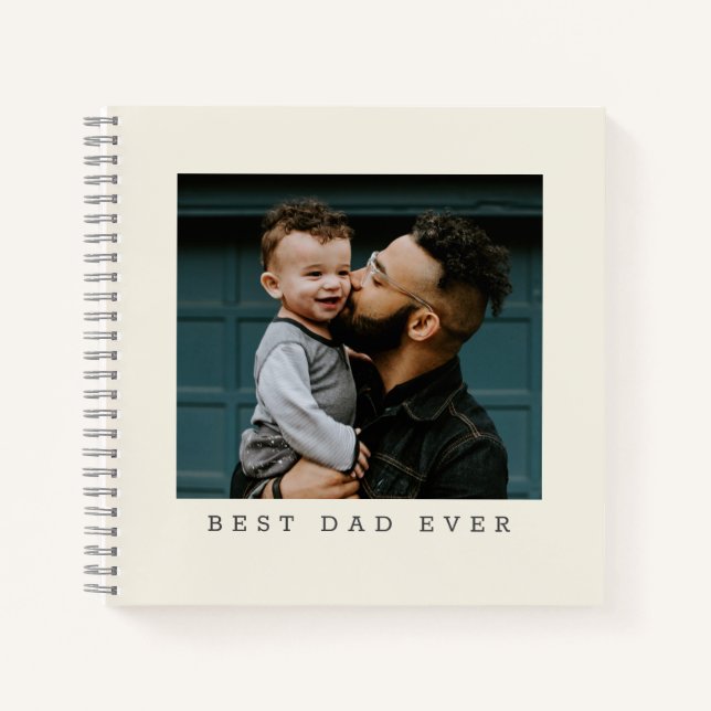 Best Dad Ever Full Photo Personalized  Notebook (Front)