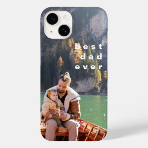Best Dad Ever Full Photo Personalized Overlay Case-Mate iPhone 14 Case