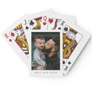 Best Dad Ever Full Photo Personalized Poker Cards