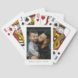 Best Dad Ever Full Photo Personalized Poker Cards