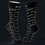 Best Dad Ever | Fun Monogram Socks<br><div class="desc">Unique socks quickly add texture, color and flair to any outfit. When you buy them for yourself, personalization puts on your unique stamp. They also make a thoughtful gift for anyone special in your life. The perfect gift for any dad. Can be customized for any moniker - papa, pépé, grandad,...</div>