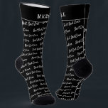 Best Dad Ever | Fun Monogram Socks<br><div class="desc">Unique socks quickly add texture, color and flair to any outfit. When you buy them for yourself, personalization puts on your unique stamp. They also make a thoughtful gift for anyone special in your life. The perfect gift for any dad. Can be customized for any moniker - papa, pépé, grandad,...</div>