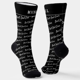 Best Dad Ever | Fun Monogram Socks
