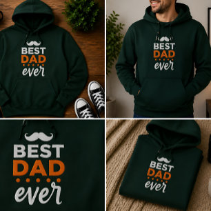 Best Dad Ever Gift Embroidered Hoodie