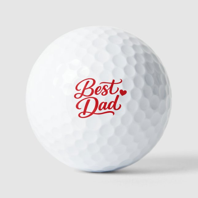 Best Dad Ever Gift Tee Golf Balls (Front)