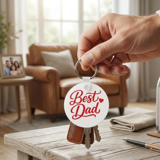 Best Dad Ever Gift Tee Keychain (Creator Uploaded)