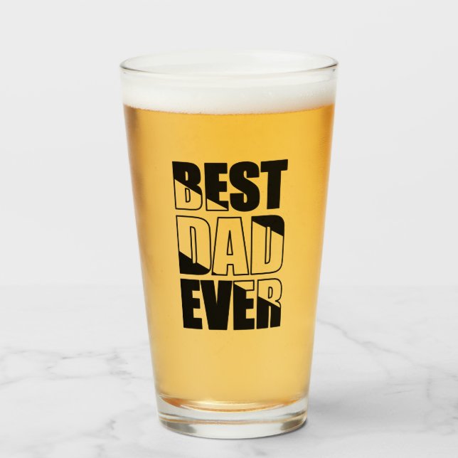 Best Dad Ever Glass (Front Filled)