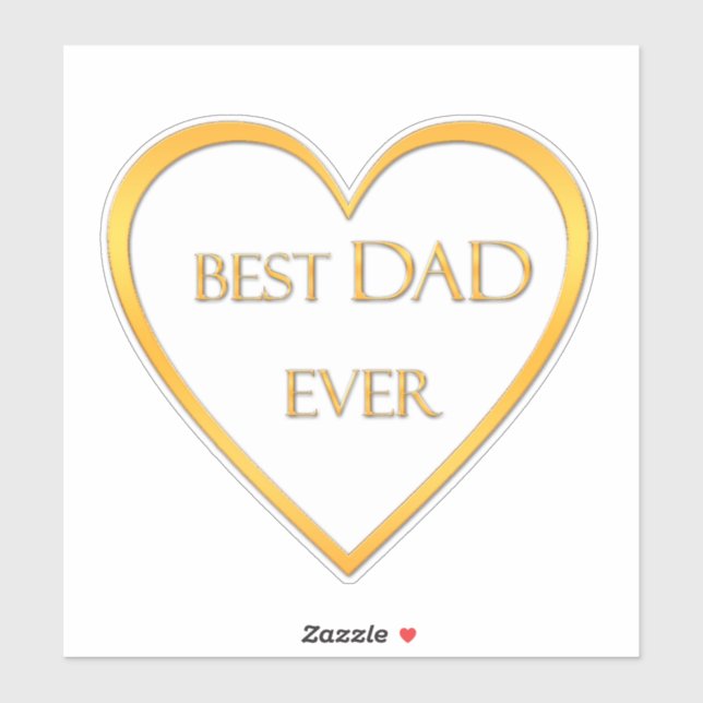 Best dad ever golden  sticker (Sheet)