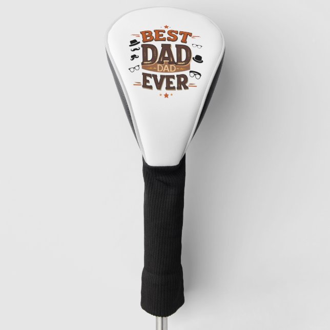Best Dad Ever Golf Head Cover – Personalized Gift (Front)