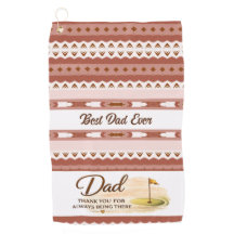 Best Dad Ever Golf Towel – African-Inspired Patter