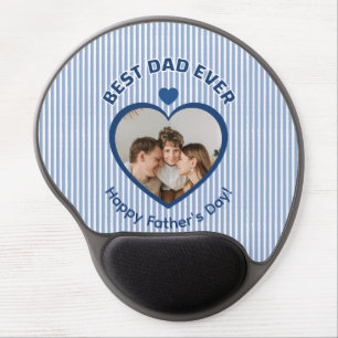 Best Dad Ever golfer Photo Minimalist Template 26 Gel Mouse Pad
