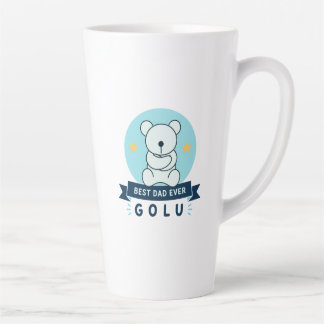 Best Dad Ever Golu Teddy Bear Latte Mug