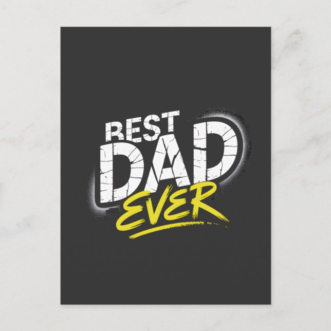 Best Dad Ever Graffiti Art Holiday Postcard (Front)
