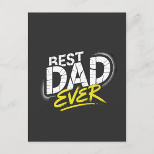 Best Dad Ever Graffiti Art Invitation Postcard