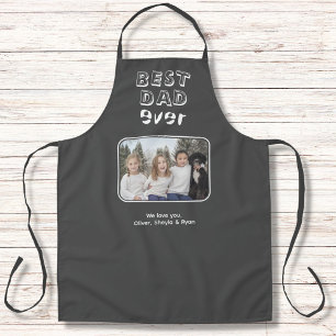 Best Dad Ever Grey Custom Photo Keepsake Apron