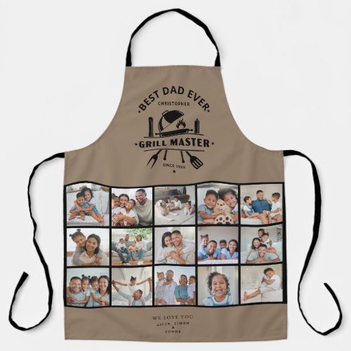 Best Dad Ever Grill Master 15 Photos Rustic Brown Apron