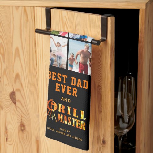 BEST DAD EVER GRILL MASTER 20 Photo Collage Kitchen Towel