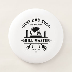 Best Dad Ever   Grill Master Custom Tailgate Wham-O Frisbee