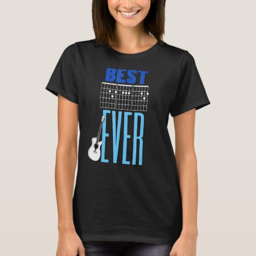 Best Dad Ever Guitar Player Chord Notes  Guitar 2 T_Shirt