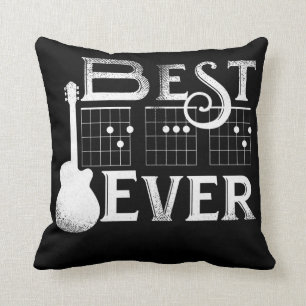 Best Dad Ever Guitarist Guitar Fathers Day Throw Pillow