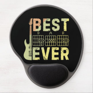 Best Dad Ever Guitarist Musician Father's Day Gel Mouse Pad