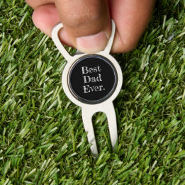 Best Dad Ever Hand Drawn Typography Black Divot Tool