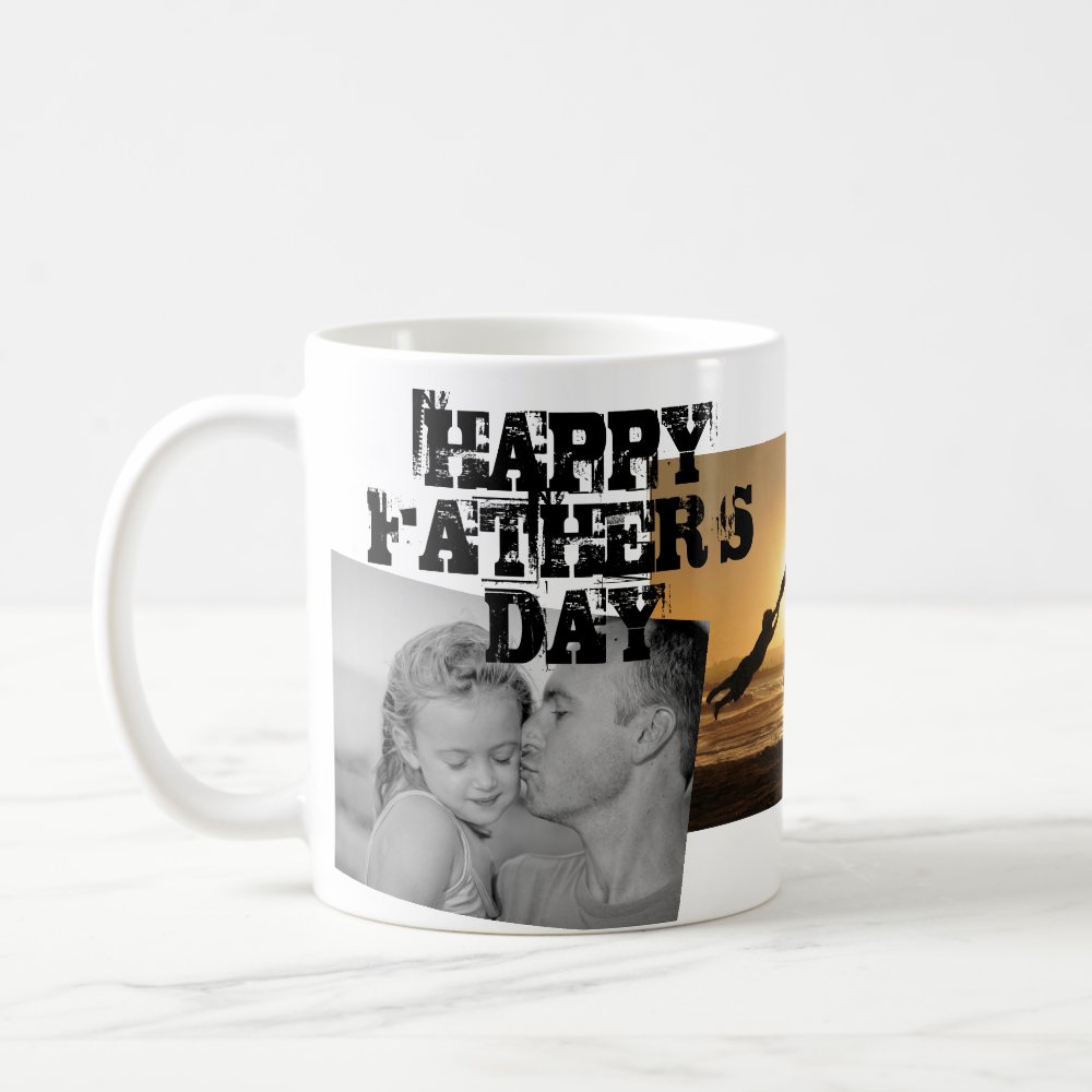 Discover Best Dad Ever Happy Father’s Day Custom Photo Collage Coffee Mug