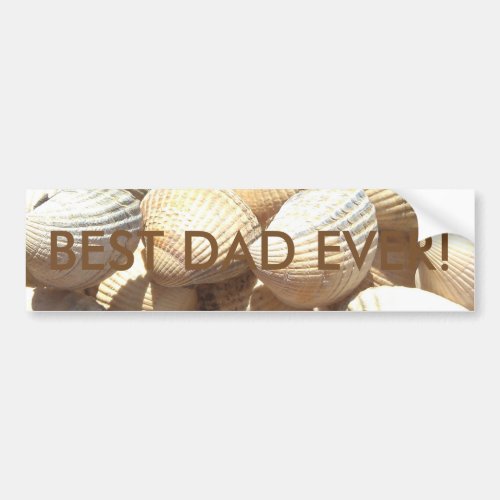 Best Dad Ever Happy Fathers Day Seashells Beach Bumper Sticker
