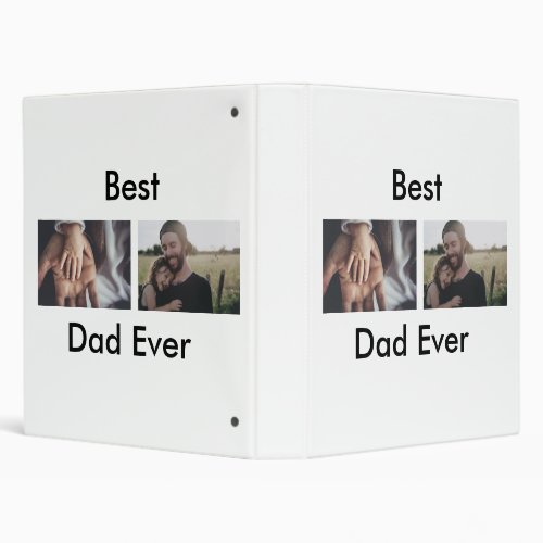 best dad ever happy fathers day add your photo  3 ring binder